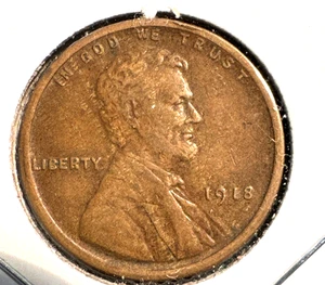 1918 lincoln cent wheat penny VF - Picture 1 of 2