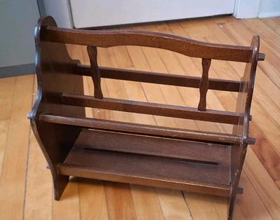 Vintage Wood Magazine Rack Mud Century - Image 1 of 4