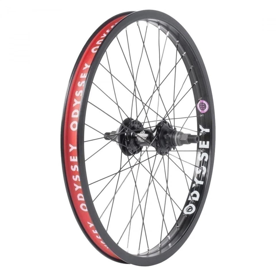 Odyssey Quadrant Rear Wheel - 20", 14 x 110mm, Rim Brake, Freecoaster LHD, Black - Image 1 of 1