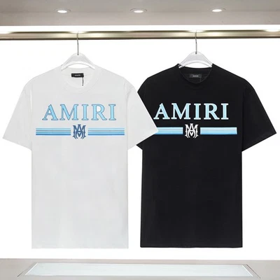 AMIRIS Double Yarn Cotton Alphabet Printed Short Sleeve T-Shirt