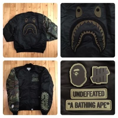 new undefeated BAPE Shark MA-1 shark bape Size S From JAPAN 2503SM - Image 1 of 4