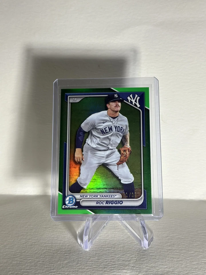 2024 Bowman #BCP-70 Roc Riggio Green /99 SP Prospect Yankees - Image 1 of 1