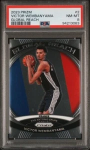 2023 Panini Prizm Basketball #2 Victor Wembanyama Global Reach PSA 8 rookie - Picture 1 of 2