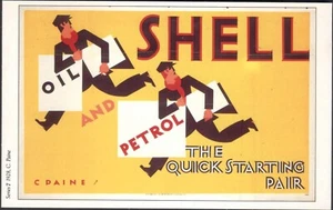 Modern Postcard: 1928 SHELL Advert: Shell Oil & Petrol - the Quick Starting Pair - Picture 1 of 1