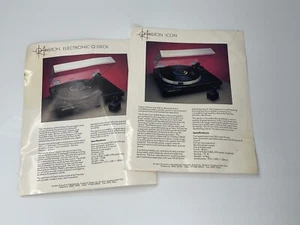 Ariston Acoustics  Q Deck Icon Turntable Hi-Fi Stereo Vintage Print Ad - Picture 1 of 2