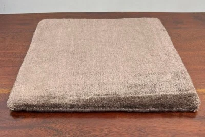 Handmade Viscose Brown Rug Table Mats Small Rug Solid Mat Kitchen Rug Placemats - Image 1 of 4