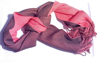 ECHO Scarf Shawl Wrap Acrylic Rayon Rectangular   56" Long 4" Fringe   - Image 1 of 4