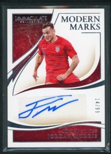 2020 JORDAN MORRIS 14/99 AUTO PANINI IMMACULATE COLLECTION MODERN MARKS