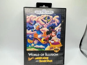 World of Illusion Mickey Mouse Sega Genesis Game Case Authentic Very Nice Shape - Picture 1 of 3