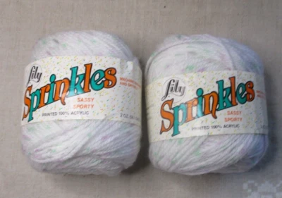 Lote de 2 - Lily Sprinkles, Mint Parfait (blanco con verde/lila), 2 oz, acrílico Foto 1 de 4