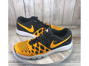 Nike Train Speed 4 Pittsburgh Steelers Shoes Mens 7 Black Yellow NFL Fans
