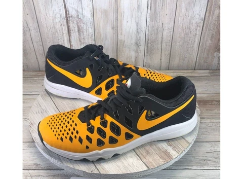 Nike Train Speed 4 Pittsburgh Steelers Shoes Mens 7 Black Yellow NFL Fans Cover
