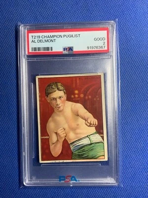 T219 BOXING CHAMPION PUGLIST  AL DELMONT PRIZE FIGHTER  PSA 2 - Image 1 of 2