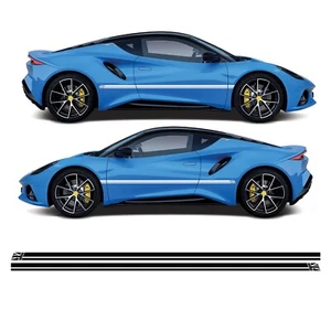 Union Jack Side Stripes Decal Graphics Air Release Vinyl Fits Lotus Emira - Picture 1 of 2
