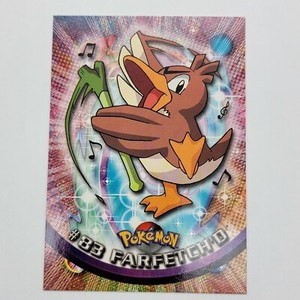 1999 TOPPS POKEMON TV ANIMATION BASE CARD - # 83 FARFETCH'D WITH BLUE LOGO NM
