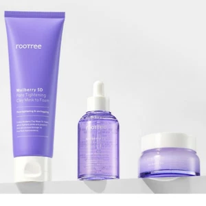 Rootree Mulberry 5D Pore Refining Tightening Lifting Foam + Ampoule + Cream Set - Picture 1 of 18
