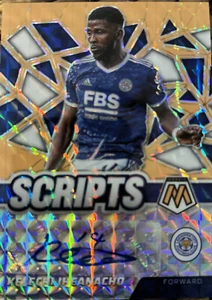 2021-22 Panini Mosaic Premier League Soccer Kelechi Iheanacho Scripts Auto /50 - Picture 1 of 4