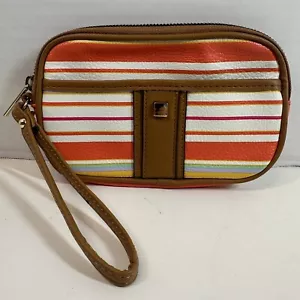 Cartera de muñeca a rayas multicolores para mujer - Imagen 1 de 8
