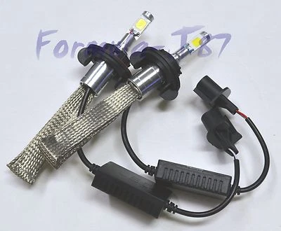 LED Kit C1 60W 9008 H13 3000K Yellow Two Bulbs Head Light Replacement Snowmobile - Image 1 of 4