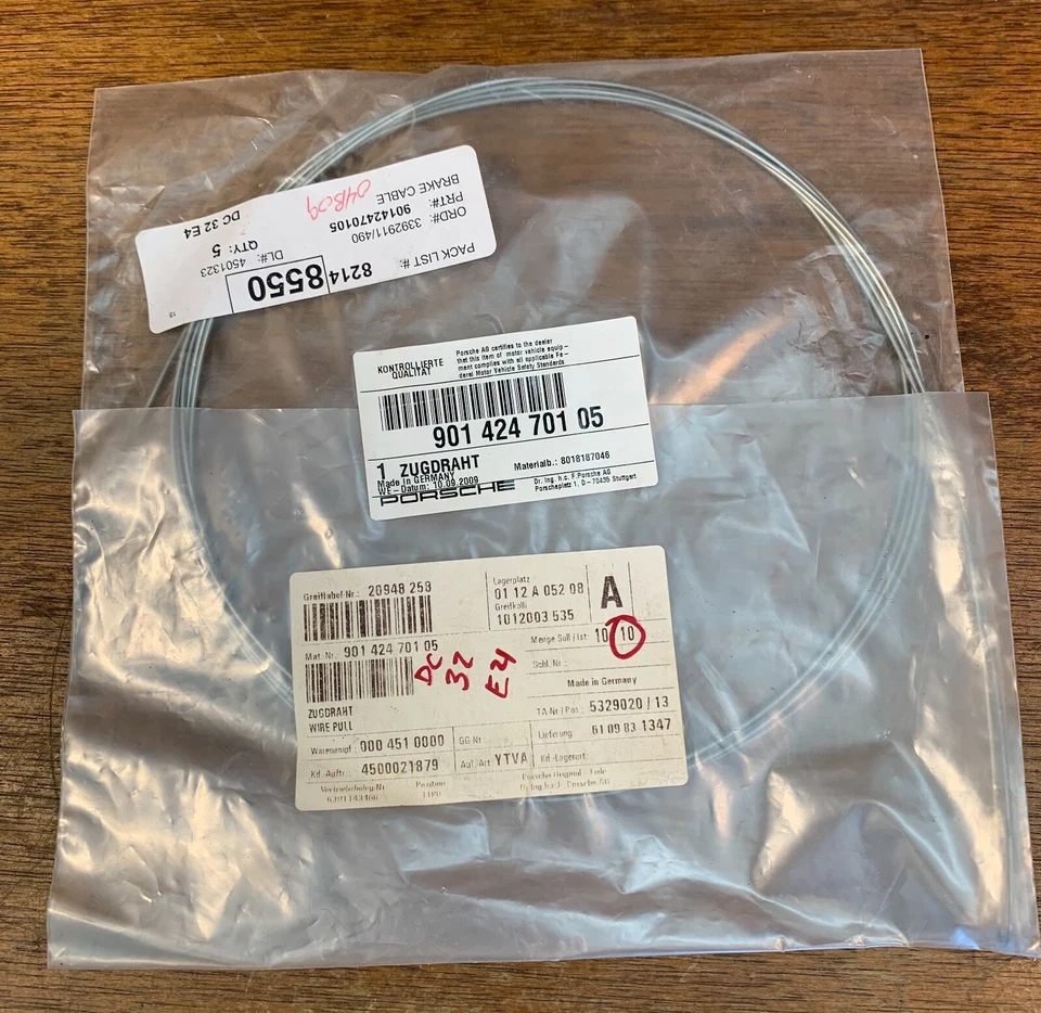 Cabo de controle de aquecedor de fábrica NOS Porsche 356 911 1780mm - Imagem 1 de 1