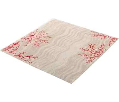 Ab Lager Badteppich Kleine Wolke Coral Hummer ca. 60x60cm  Korallendesign - Bild 1 von 3