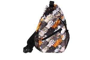 Cat pattern Backpack Sling Bag Chest Crossbody Travel Hiking Comfort NEW - Picture 1 of 6