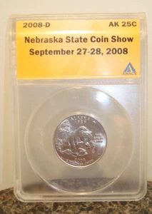 ANACS encapsulated Alaska state quarter 2008 D NE state show - Picture 1 of 2