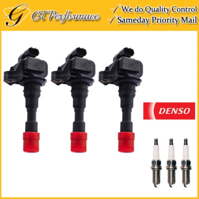 Bobina de encendido de calidad y bujía DENSO 3 PIEZAS para Honda Insight 2000-2006 1,0 L Foto 1 de 4