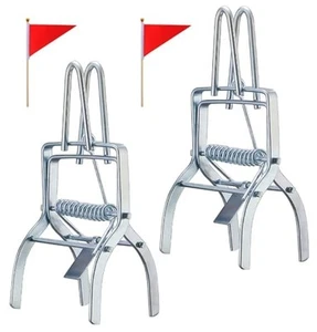 2 Pack Mole Traps Steel Gopher for Lawn Outdoor Yard Kitchen Home Office House - Picture 1 of 6