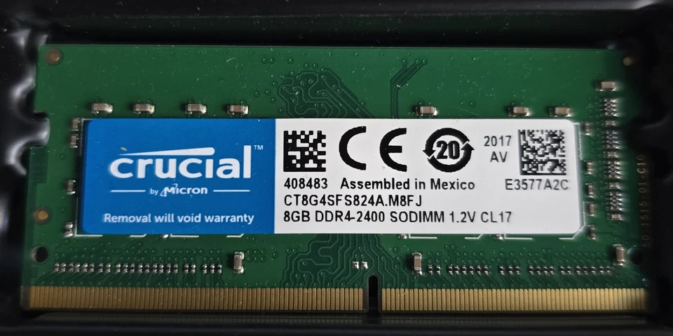 Crucial CT8G4SFS824A 8GB DDR4 Memory SODIMM Laptop RAM - Image 1 of 1