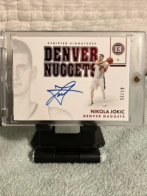 2017-18 Encased NIKOLA JOKIC #SS-NJK Scripted Signatures Red /25 Autograph Auto - Image 1 of 2