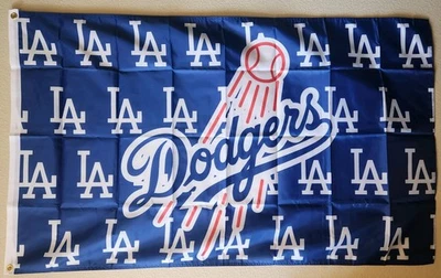 Los Angeles Dodgers Multi logo MLB Baseball Flag 3x5 Ft W/ Grommets  - Image 1 of 3