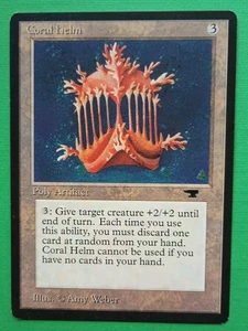 Magic the Gathering MTG Antiquities CORAL HELM LP/EX RARE 1994 Vintage Nice! - Picture 1 of 5
