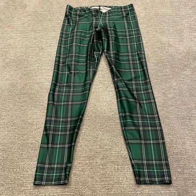 Blackmilk Leggings Womens XL Green Tartan Plaid Scottish Irish Stretch Skinny - Image 1 of 4