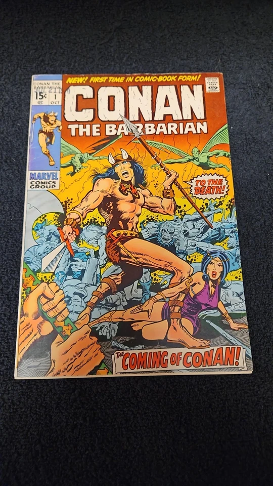 1970 MARVEL COMICS CONAN IL BARBARO #1 DATA TIMBRO DA COPERTINA 1° APP CONAN - Immagine 1 di 4