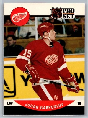 Johan Garpenlov 1990-91 Pro Set HOCKEY #605 Detroit Red Wings RC - Image 1 of 2