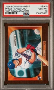 Anime PSA 10 2024 Bowman's Best WYATT LANGFORD 1955 Bowman Chrome Rookie RC SP - Picture 1 of 1