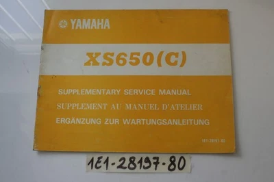 Yamaha XS650C Workshop Manual Supplement (ENG-FRA-GER) Shop Manual - Image 1 of 2