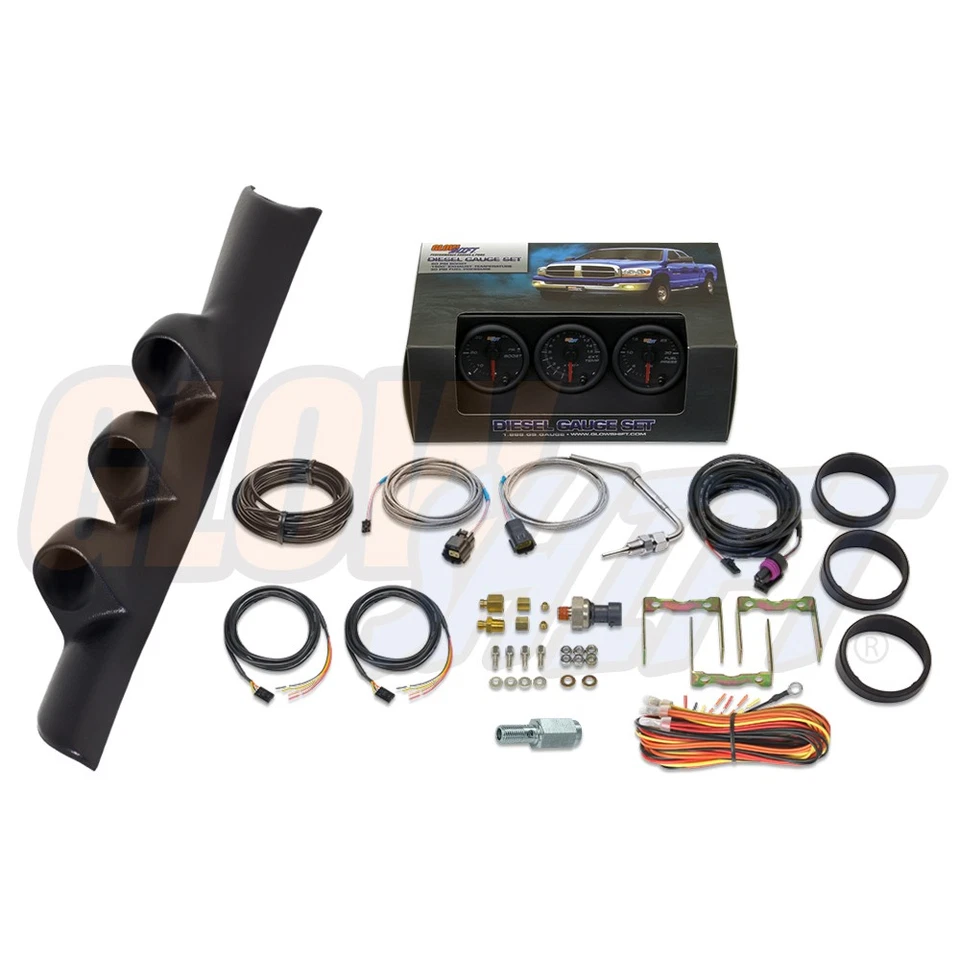 Medidores PSI de combustible B7 Boost EGT + triple cápsula para 94-97 Dodge Ram 2500 12 V Cummins Foto 1 de 4