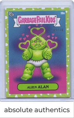 Cubo de basura 2025 niños día de San Valentín GPK Alien Alan/10 lámina amarilla Foto 1 de 2