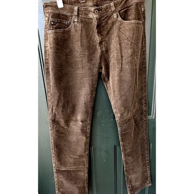 NUEVO SIN ETIQUETAS AG Adriano Goldschmied Tellis Pana Moderna Delgada 32 x 34 Verde Oliva  Foto 1 de 4