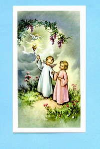 SANTINO RICORDO DELLA PRIMA COMUNIONE  IMAGE PIEUSE - HOLY CARD SANTINI - Picture 1 of 1