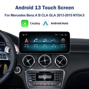Android 13 Touch Screen CarPlay For Mercedes A W176 CLA C117 X117 GLA X156 4.5/7 - Picture 1 of 11