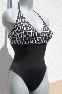 Saison-2023/24 702099-09 Solar Badeanzug mit gekreuzten Trägern Schwarz in 38 - Bild 1 von 11