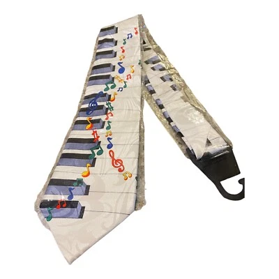 Corbata Gold City Handmader para hombre, teclas de piano, multicolor.  "4"" X 59""" Foto 1 de 4