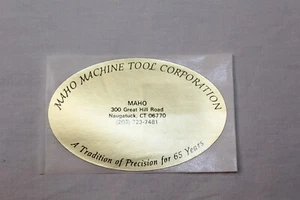 Sticker Label Advertising Maho Machine Tool Corp Collectible Badge Decal - Picture 1 of 5