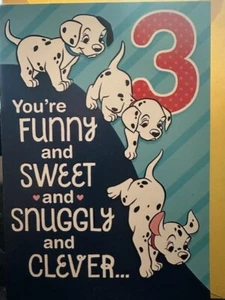 Biglietto di auguri You're Funny & Sweet Dalmatians 3° compleanno Hallmark Tx500 - Foto 1 di 4