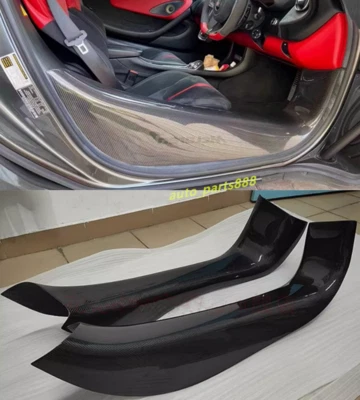 FOR MCLAREN MP4-12C 650S CARBON FIBER CAR DOOR SILLS THRESHOLD PANELS COVER Trim - Imagem 1 de 4