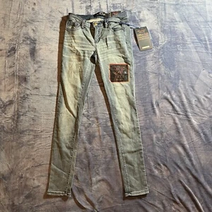 Womens blue Jeans by Boomboom Juniors size 1 NWTs Ultra Soft Knit Stretch - Picture 1 of 21