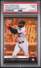 2019 Topps Now #AWB8 Yordan Alvarez Gold Bonus ROY PSA 9 Mint RC Card